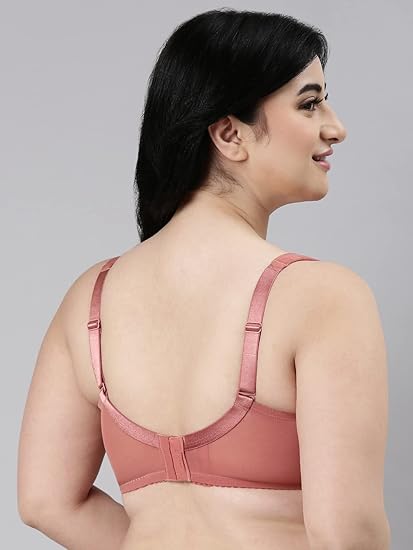 Enamor Women's Nylon Blend Transform Ultralight Everyday Minimizer Bra – Super Lift, Non-Padded, Wirefree, Full Coverage F122